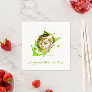 Cute Leprechaun St. Patrick's Day  Napkin