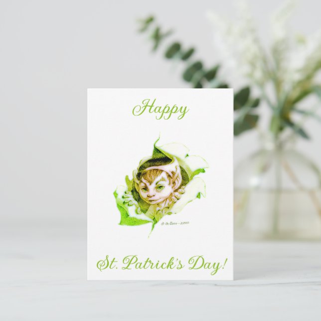 Cute Leprechaun St. Patrick's Day  Postcard (Standing Front)
