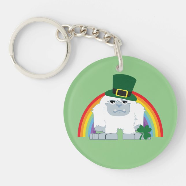 Cute Leprechaun Yeti Key Ring (Front)