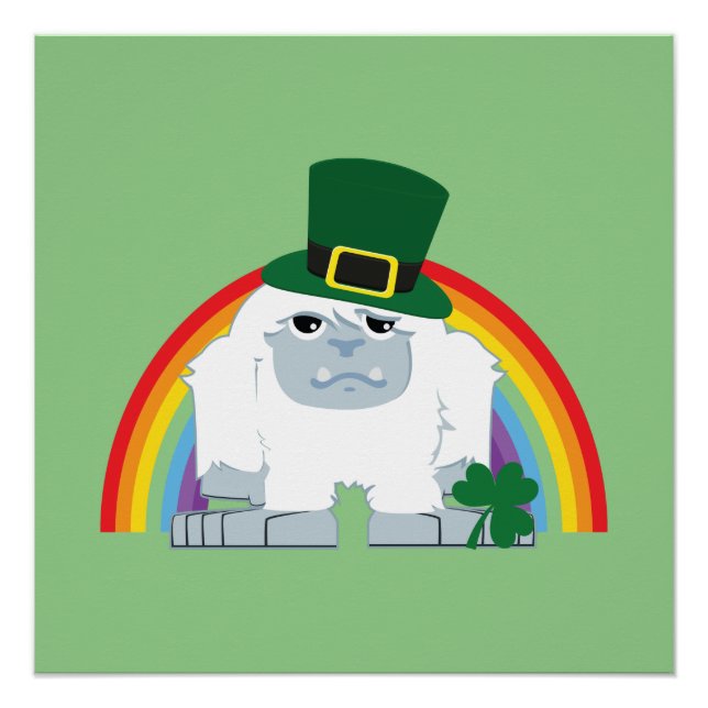 Cute Leprechaun Yeti Poster (Front)
