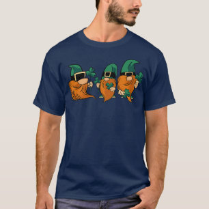 Cute Leprechauns With Lucky Clovers T-Shirt