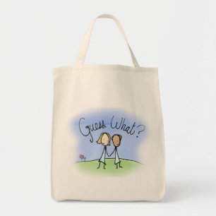 Cute Lesbian Couple Guess What Tote Bag