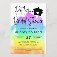 Cute Lesbian Rainbow Potluck Bridal Shower
