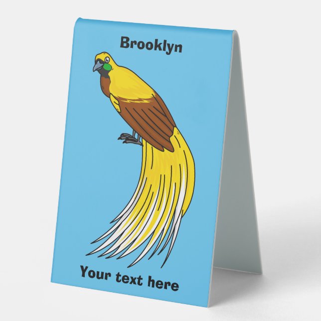 Cute lesser bird of paradise illustration (Front)