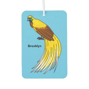 Cute lesser bird of paradise illustration car air freshener