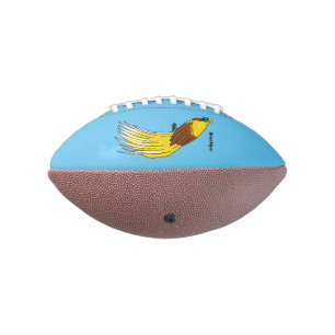 Cute lesser bird of paradise illustration football