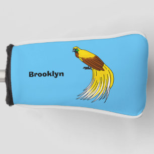 Cute lesser bird of paradise illustration golf head cover