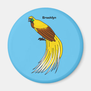 Cute lesser bird of paradise illustration magnet