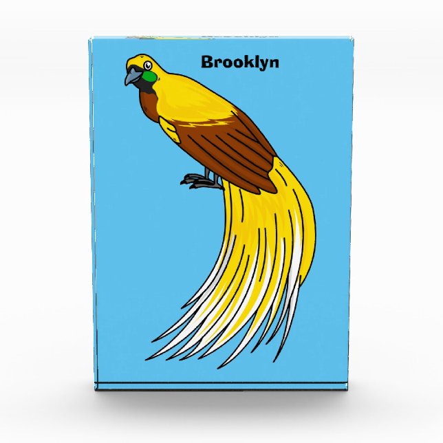 Cute lesser bird of paradise illustration photo block (Front)