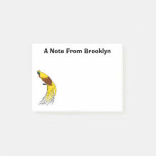 Cute lesser bird of paradise illustration post-it notes