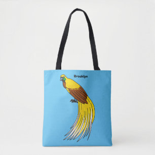 Cute lesser bird of paradise illustration  tote bag