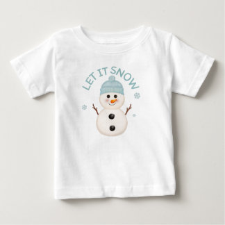 Cute Let It Snow Snowman Baby T-Shirt