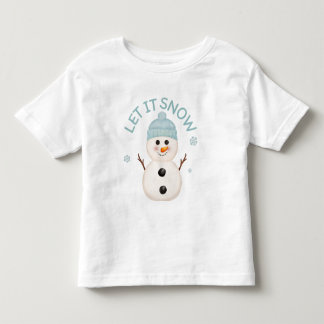 Cute Let It Snow Snowman Toddler T-Shirt