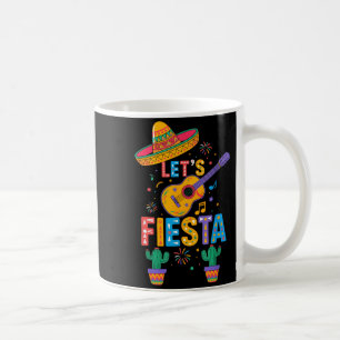 Cute Lets Fiesta Cactus Guitar Mexican Party Cinco Coffee Mug