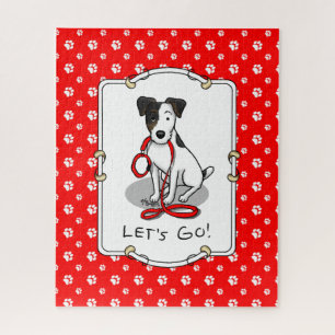 Cute Let's Go! Jack Russell Terrier (tri-colour 1) Jigsaw Puzzle