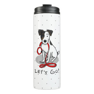 Cute Let's Go! Jack Russell Terrier (tri-colour 1) Thermal Tumbler