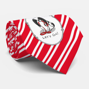 Cute Let's Go! Japanese Chin Dog (black & white 1) Tie