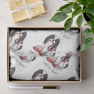 Cute Let's Go! Japanese Chin Dog (tri-color 1) Tissue Paper