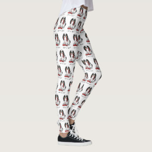 Cute Let's Go! Japanese Chin Dog (tri-colour 1) Leggings