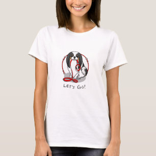 Cute Let's Go! Japanese Chin Dog (tri-colour 1) T-Shirt