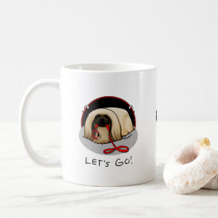 Cute Let's Go! Walk Pekingese Dog (brown masked) Coffee Mug