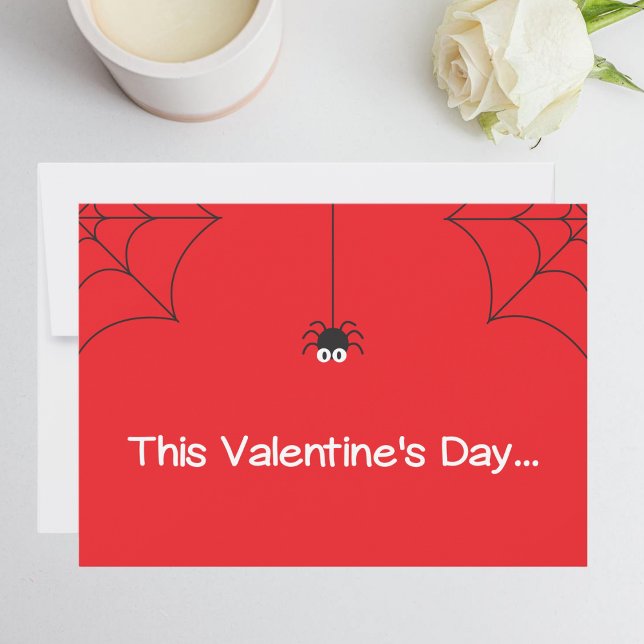 Cute Let's Hang Out Valentine Spiders Holiday Card (Creator Uploaded)