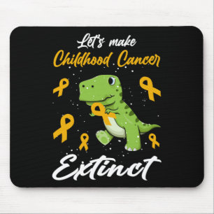 Cute Let's Make Childhood Cancer Extinct T Rex Awa Mouse Pad