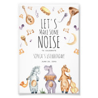 Cute Lets Make Some Noise African Animals Birthday