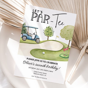 Cute Let's Par-Tee Golf Birthday party, any age Invitation