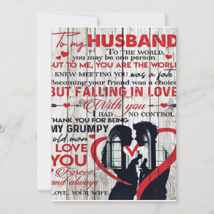 Cute Letter for Husband   To My Husband Present Holiday Card