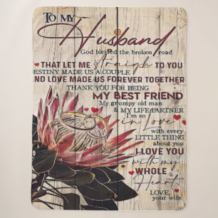 Cute Letter To Husband Cool Design Gift Sherpa Blanket