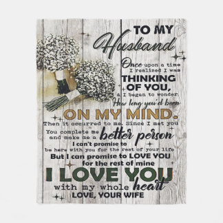 Cute Letter To Husband | Lovely Gift | Father Day Fleece Blanket