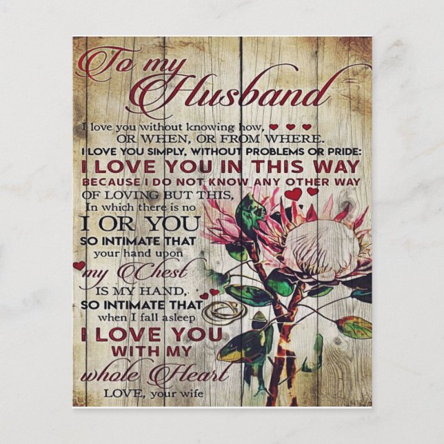Cute Letter To Husband | Lovely Gift | Father Day Flyer (Front)