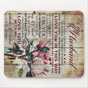 Cute Letter To Husband   Lovely Gift   Father Day Mouse Pad