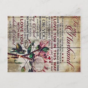 Cute Letter To Husband Lovely Gift Father Day Postcard