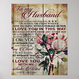 Cute Letter To Husband | Lovely Gift | Father Day Poster