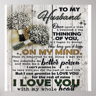 Cute Letter To Husband Lovely Gift Father Day Poster