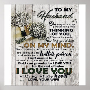 Cute Letter To Husband   Lovely Gift   Father Day Poster