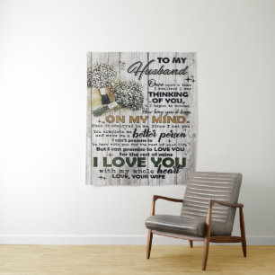 Cute Letter To Husband   Lovely Gift   Father Day Tapestry