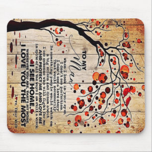 Cute Letter To Husband Lovely Gift For Husband Mouse Pad