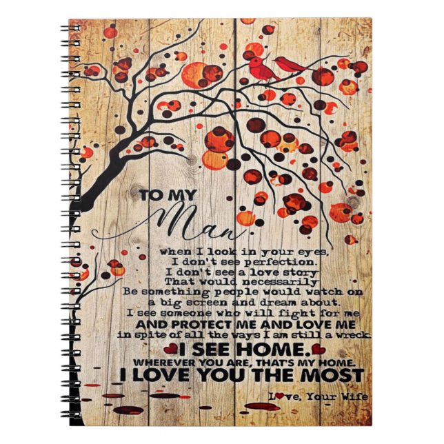 Cute Letter To Husband | Lovely Gift For Husband Notebook (Front)