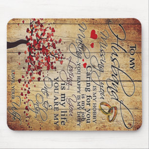 Cute Letter To Husband   Lovely Gift   Mouse Pad
