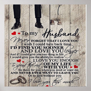 Cute Letter To Husband Lovely Gift Poster