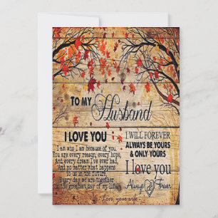 Cute Letter To Husband   Lovely Holiday Gift Card