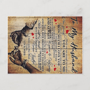 Cute Letter To Husband Lovely Holiday Gift Postcard
