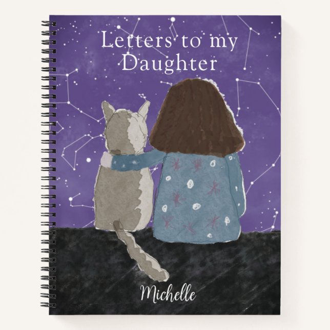 Cute Letters To My Daughter Keepsake Notebook (Front)