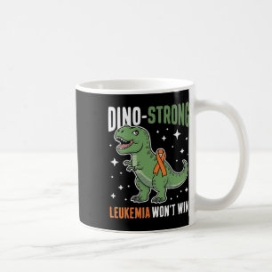 Cute Leukaemia Dino Strong T-rex Kids Dinosaur Blo Coffee Mug