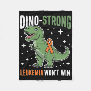 Cute Leukaemia Dino Strong T-rex Kids Dinosaur Blo Fleece Blanket