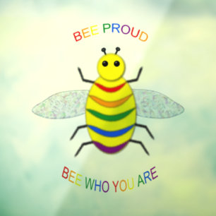 Cute LGBT Proud Rainbow Bee