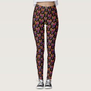 Cute LGBT Rainbow Ribbon Hearts Pattern Gay Pride Leggings